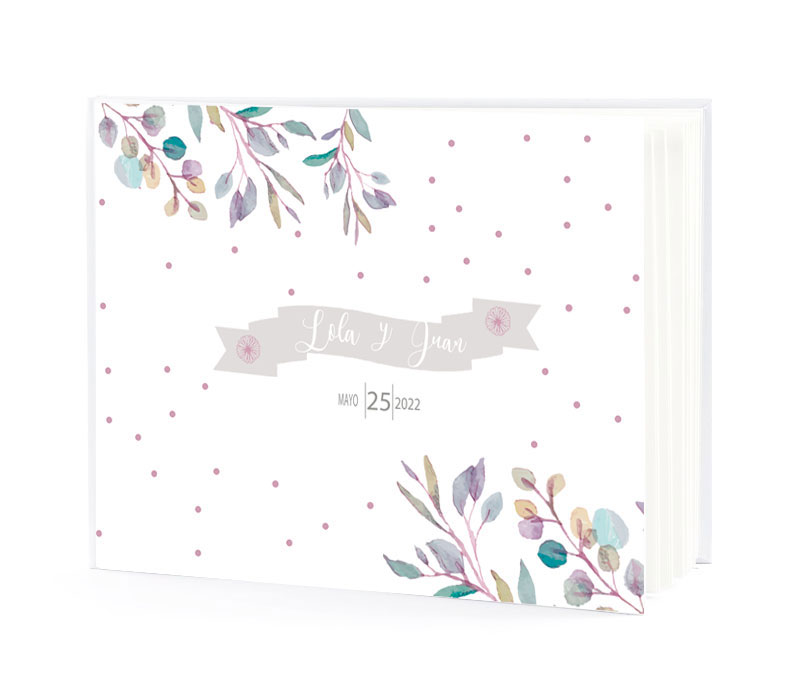 Libro de firmas álbum personalizado de fotos boda Petitkokoro